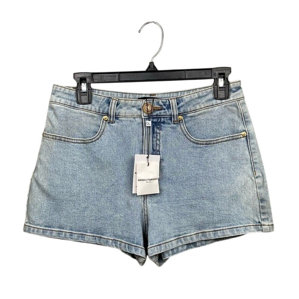 NWT Generation Love Morgan High Rise Denim Shorts Women's Size 25 Light Blue
